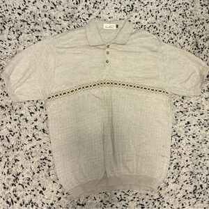 Arnold Palmer Knit Button Up Collar - Size XL